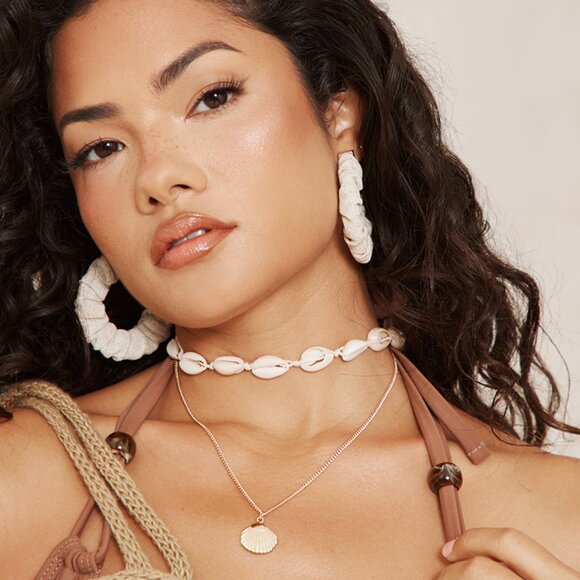 Pretty Little Thing (PLT) Linen Hoops - Picture 2 of 3